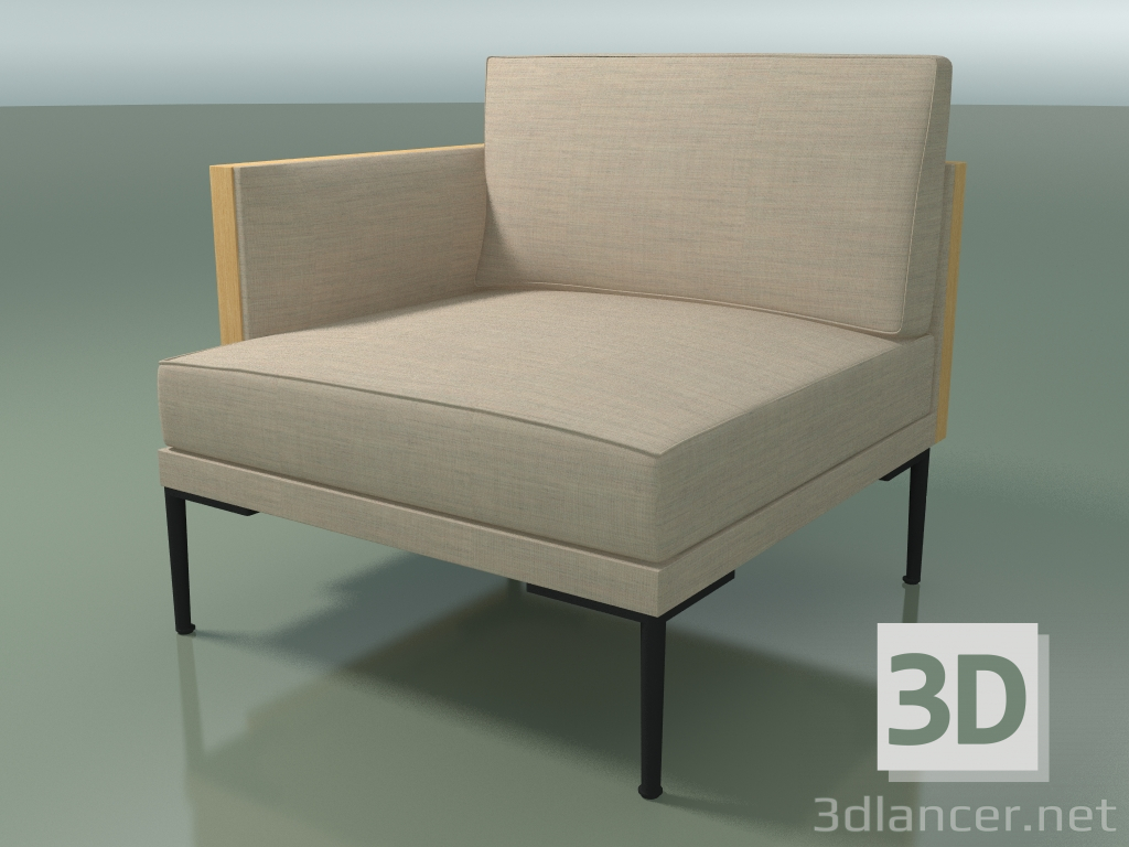 modello 3D Modulo terminale 5214 (bracciolo destro, rovere naturale) - anteprima