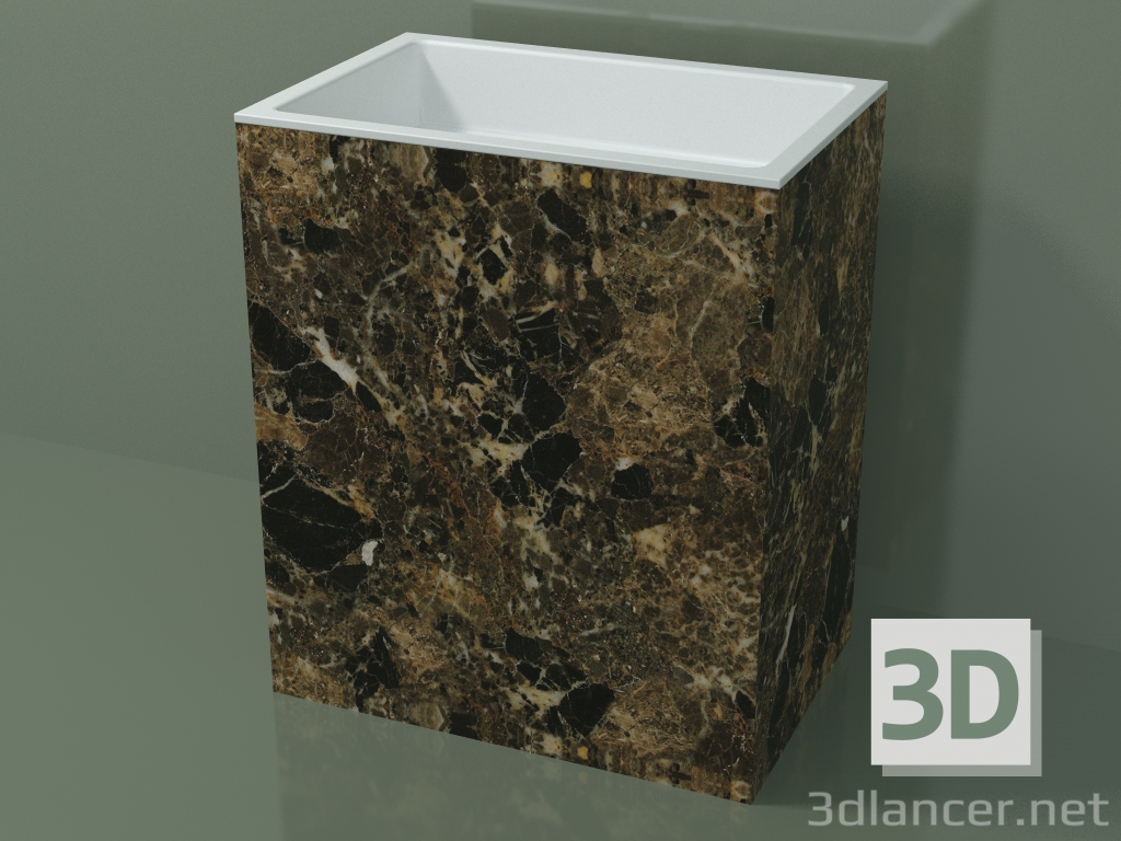 modèle 3D Lavabo sur pied (03R146301, Emperador M06, L 72, P 48, H 85 cm) - preview