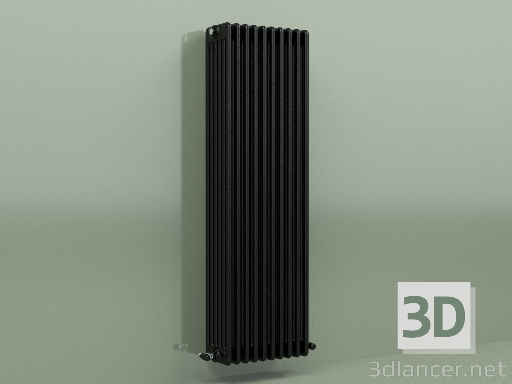 3d model Radiador TESI 6 (H 1500 10EL, Negro - RAL 9005) - vista previa