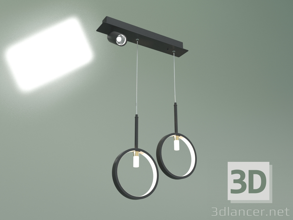 3d model Hanging LED lamp Verge 90249-3 (black) - preview