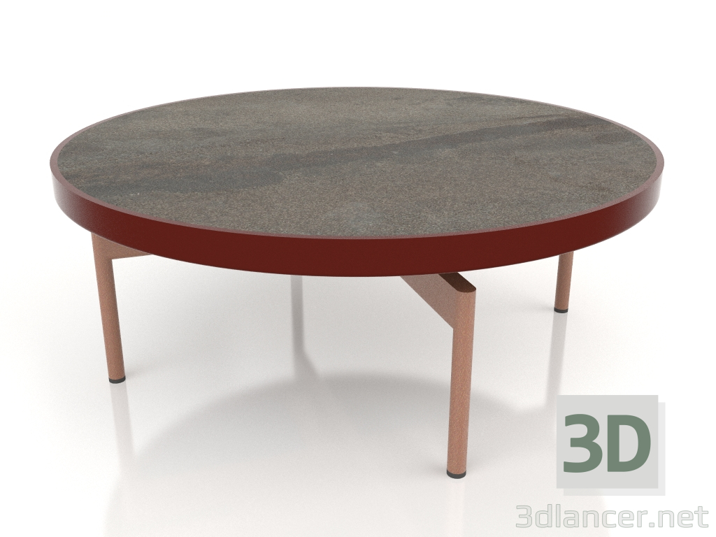 3D Modell Runder Couchtisch Ø90x36 (Weinrot, DEKTON Radium) - Vorschau