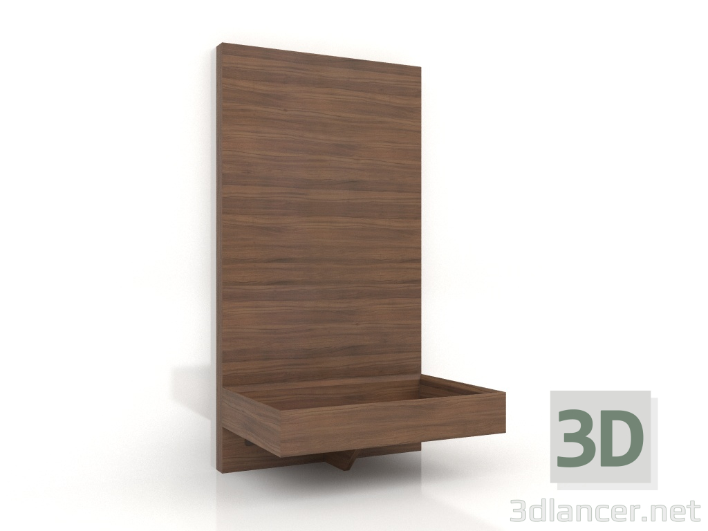 3d model Hanging shelf, walnut veneer finish F (59.5x44.3x110 cm) - preview