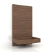3d model Hanging shelf, walnut veneer finish F (59.5x44.3x110 cm) - preview