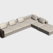 3D Modell Sofa Infiniti (Ecke, mit Regalen, 349h447) - Vorschau