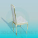 3d model Chair with high back - preview