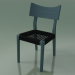 3d model Chair (21, Black Woven, Lacquered Air Force Blue) - preview