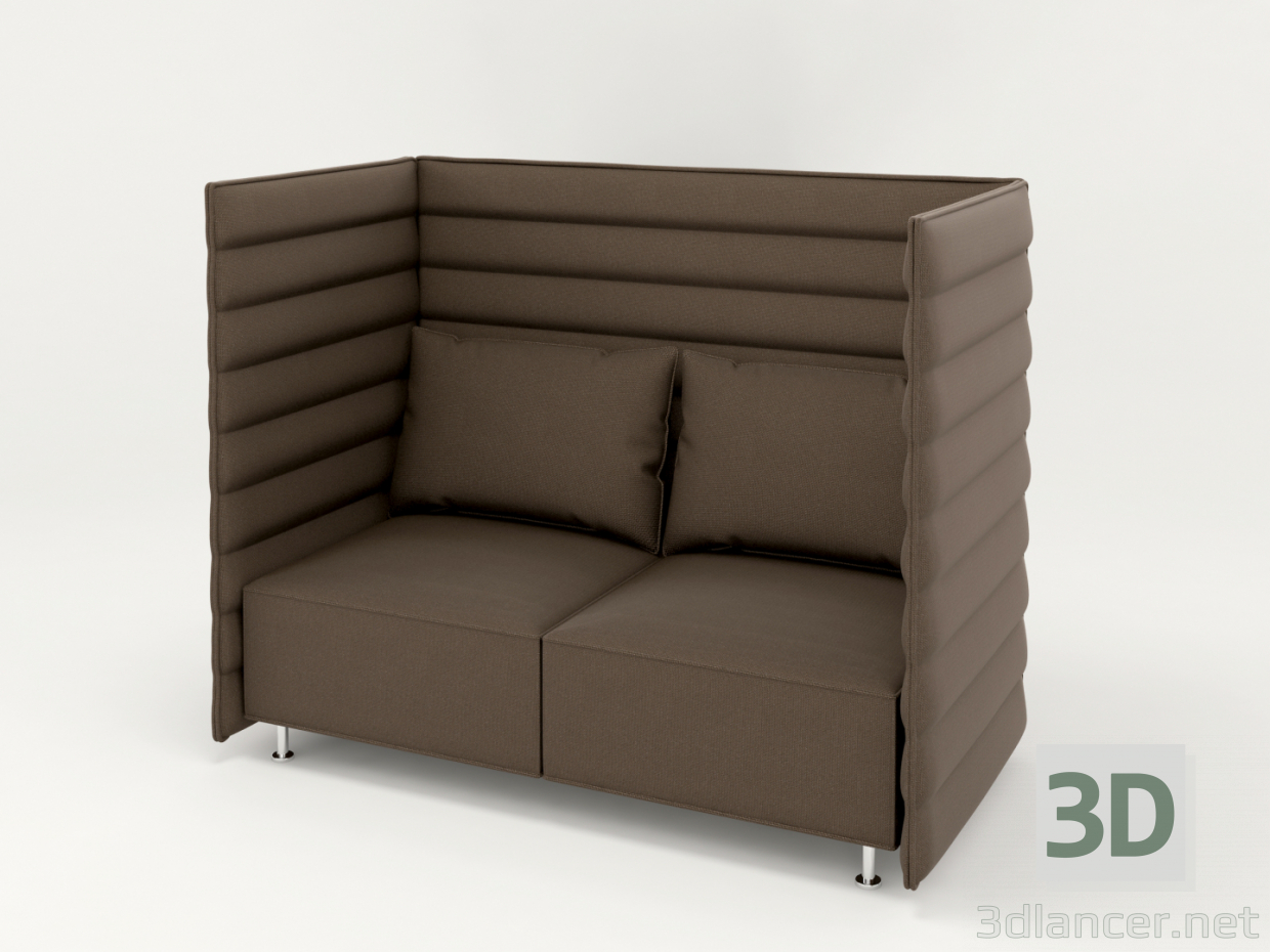 Sofa Alkoven Plume Vertrag Zweisitzer von Vitra 3D-Modell kaufen - Rendern