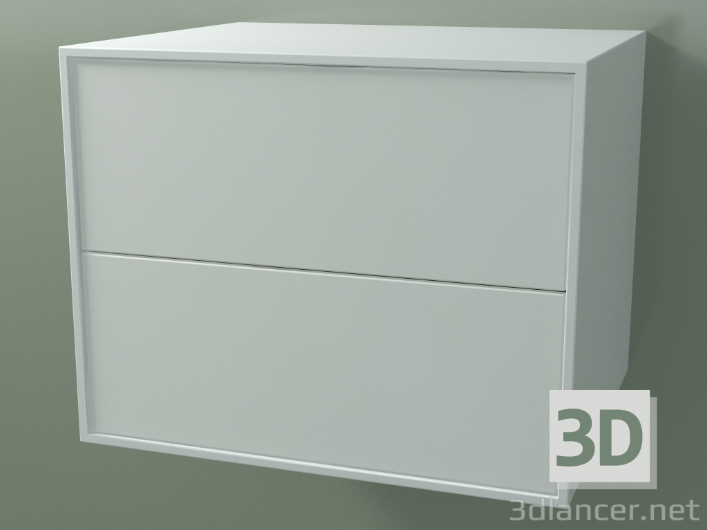 3D Modell Doppelbox (8AUBCB01, Gletscherweiß C01, HPL P01, L 60, P 50, H 48 cm) - Vorschau