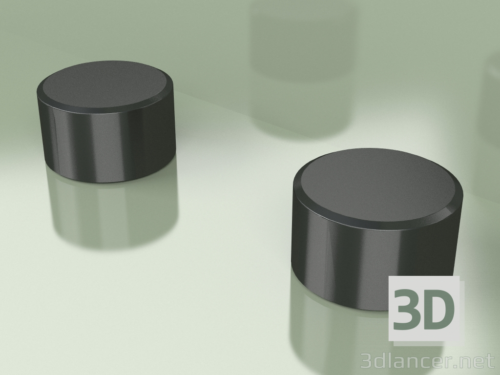 3d model Set of 2 mixing shut-off valves Ø 63 mm (16 51 V, ON) - preview