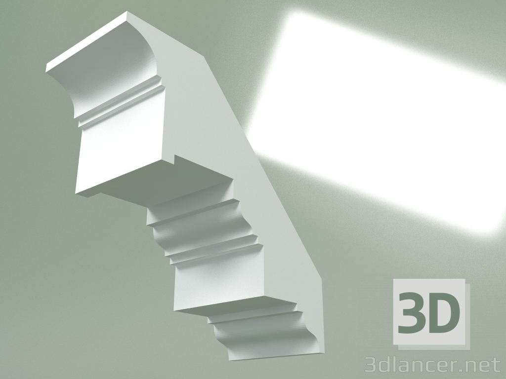 modello 3D Cornicione in gesso (zoccolo a soffitto) KT237 - anteprima