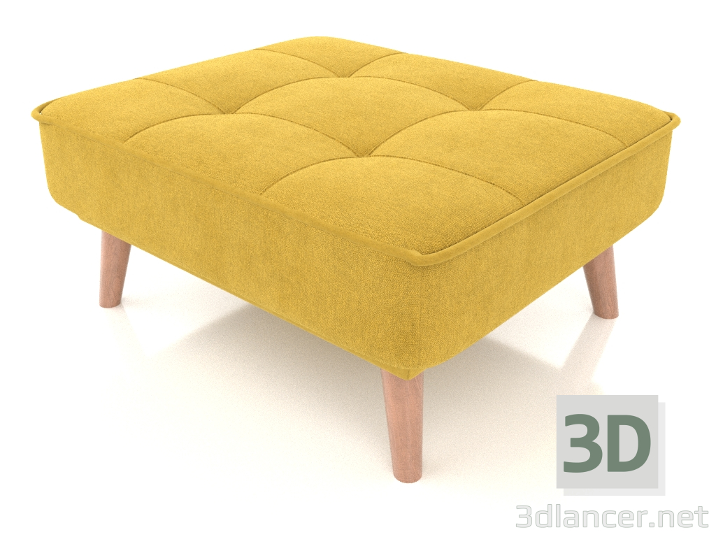 modello 3D Ottoman Diva (giallo) - anteprima