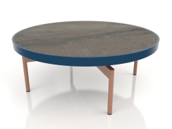 Mesa de centro redonda Ø90x36 (Gris azul, DEKTON Radium)