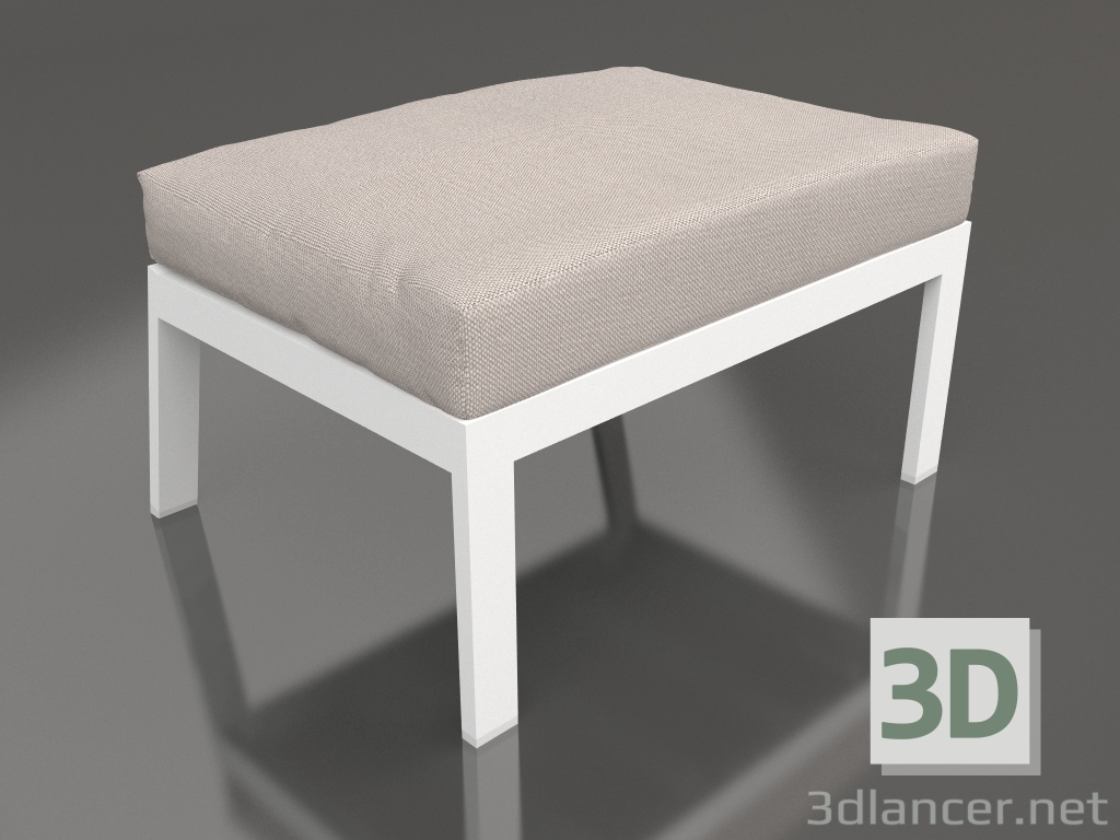 3D Modell Pouf für einen Stuhl (Weiß) - Vorschau