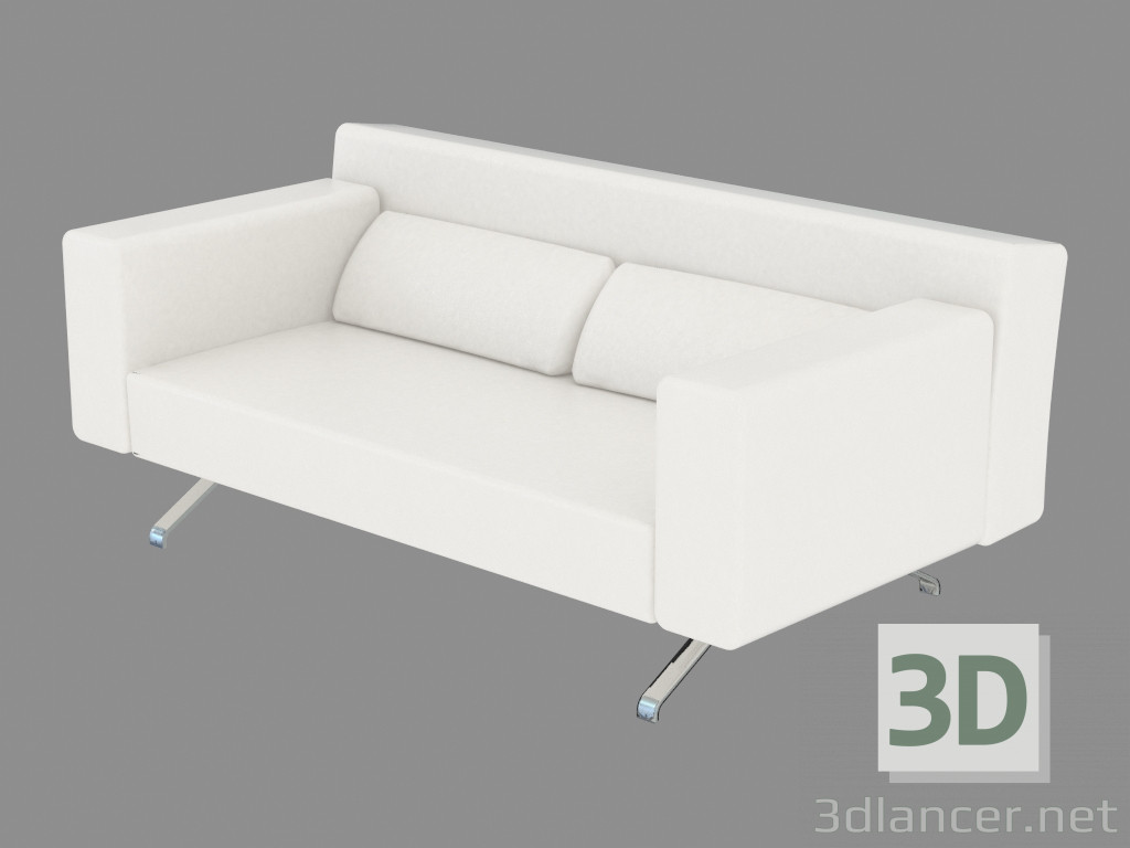 3D modeli Koltuk deri çift Flexus (seçenek 2) - önizleme