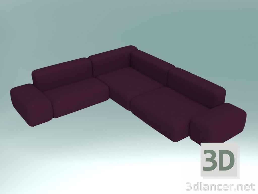 3d model Angular sofa PLUS L shape - preview