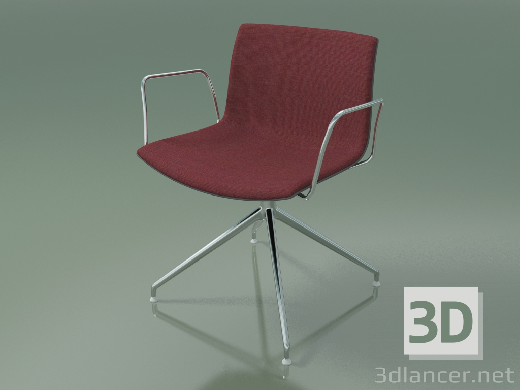 3d model Silla 2056 (giratoria, con reposabrazos, LU1, con tapizado delantero, PO00412) - vista previa