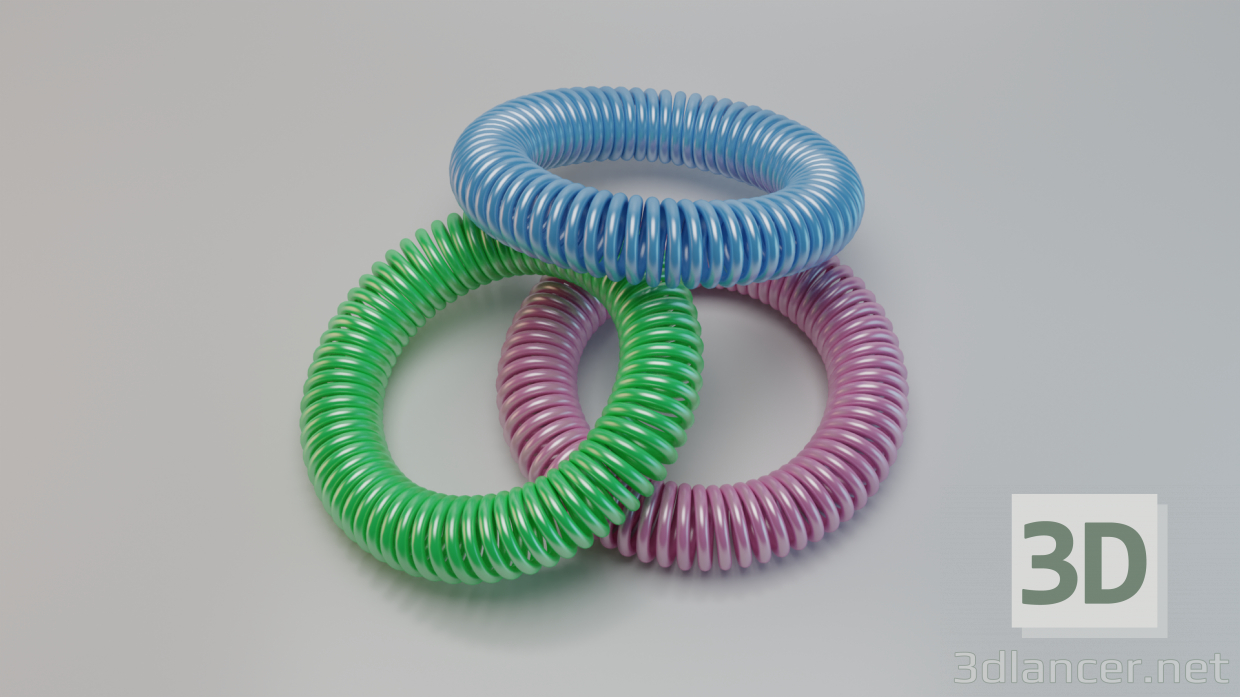 3d Elastic band for hair model buy - render