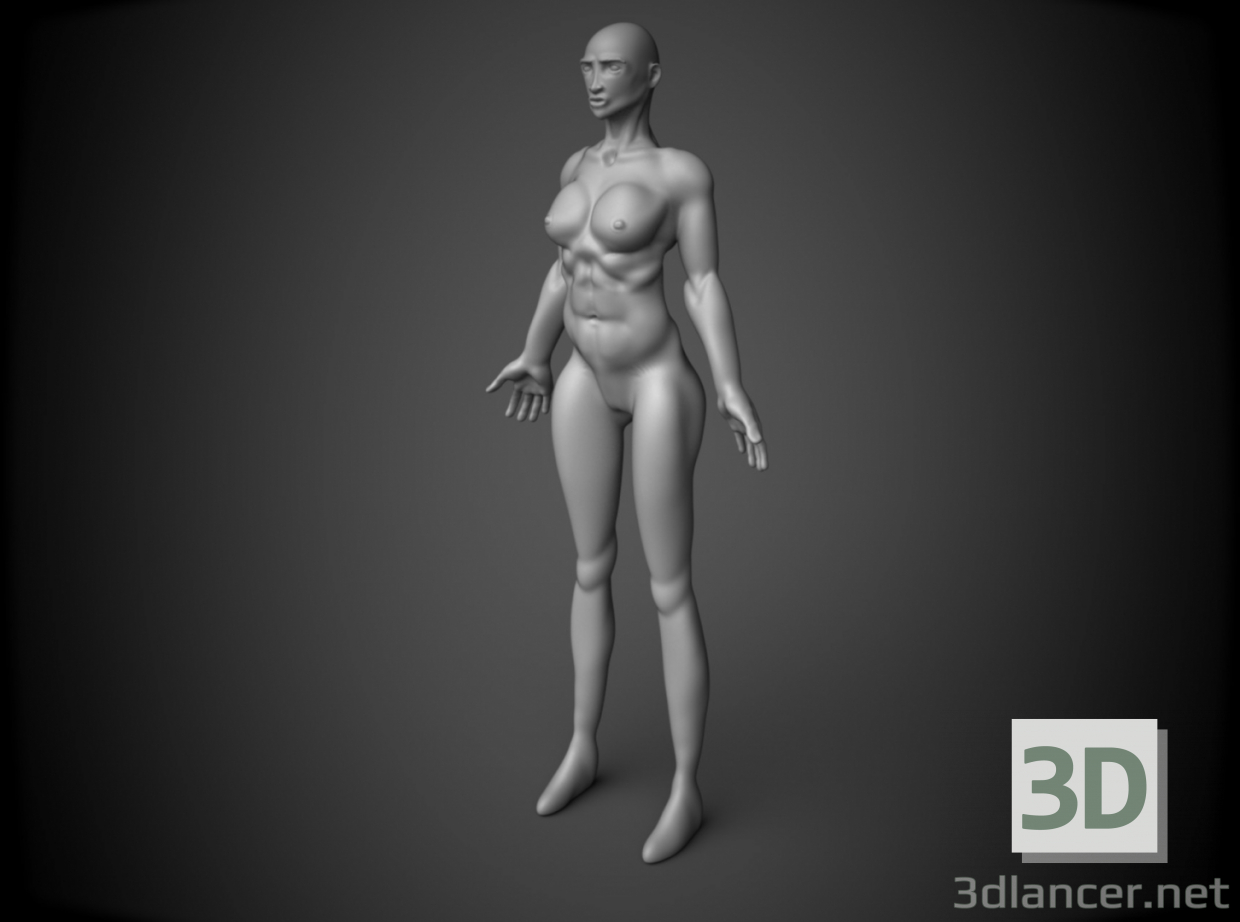 3D Modell Frau - Vorschau