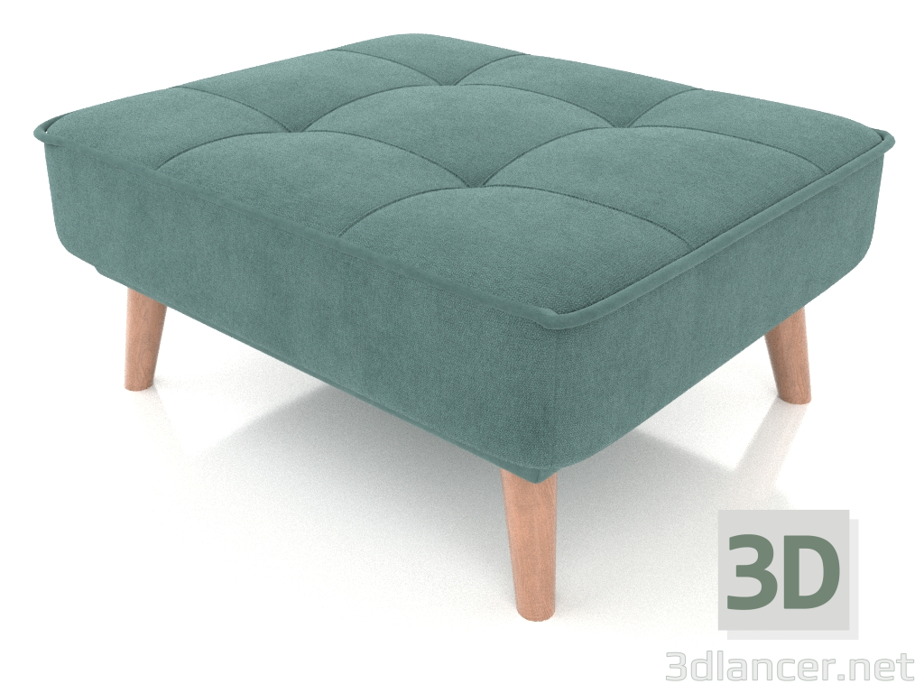 modello 3D Ottoman Diva (turchese) - anteprima