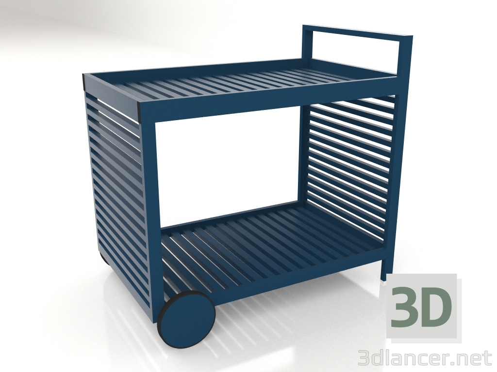 3d model Carro de servicio (Gris azul) - vista previa