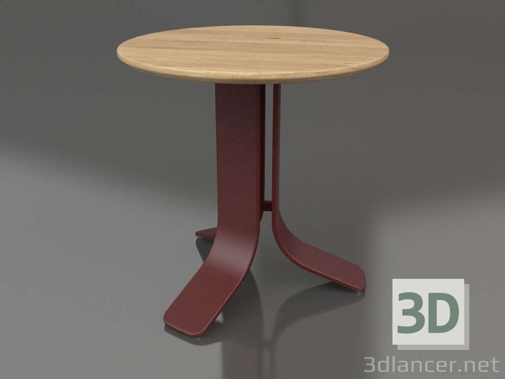 3d модель Стол кофейный Ø50 (Wine red, Iroko wood) – превью