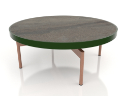 Table basse ronde Ø90x36 (Vert bouteille, DEKTON Radium)