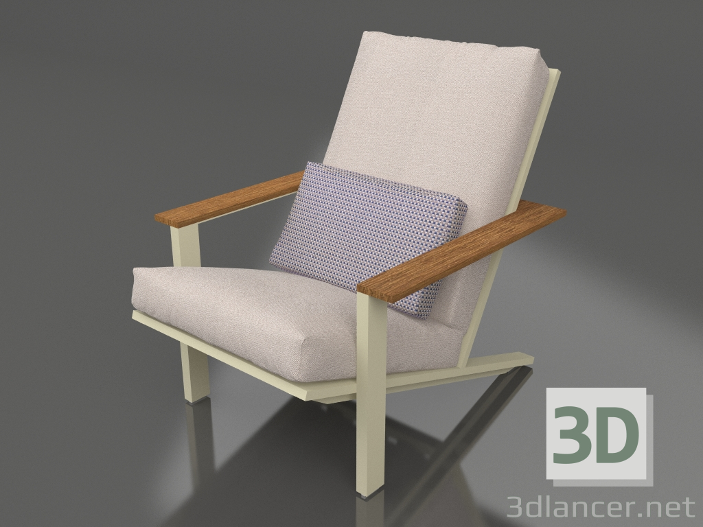 3D Modell Club-Loungesessel (Gold) - Vorschau