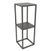 3d model Square console rack (METAL, 30x30x86, 2 shelves) - preview