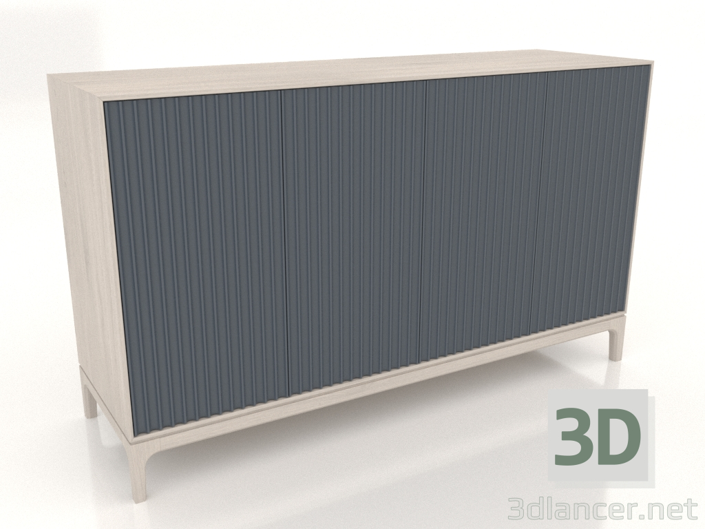 3d model TV stand FARGO with milled facades 1600x500x950 mm (slate, bleached oak, option 2) - preview