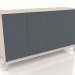 3d model TV stand FARGO with milled facades 1600x500x950 mm (slate, bleached oak, option 2) - preview