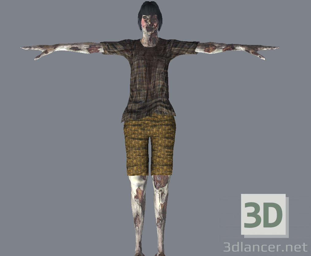 Modelo 3d Zombi - preview