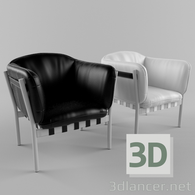 modèle 3D de Chaise en cuir Dowel by Ton acheter - rendu