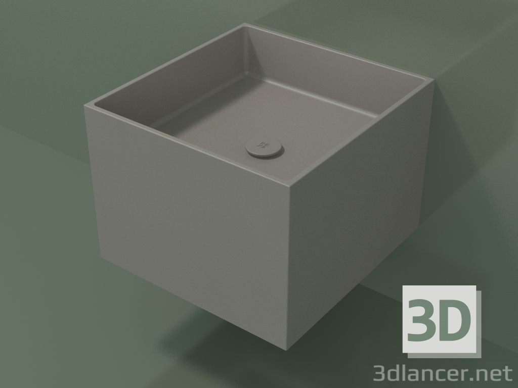 3d model Lavabo de pared (02UN22301, Clay C37, L 48, P 50, H 36 cm) - vista previa