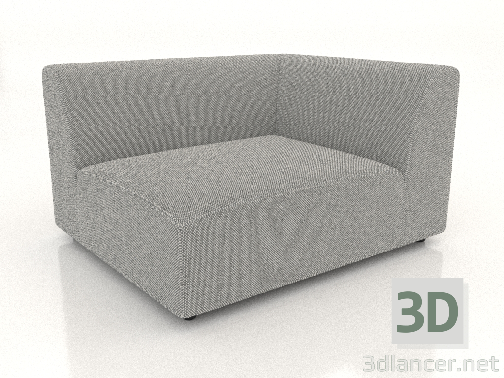 modello 3D Modulo divano angolare (XL) asimmetrico destro - anteprima