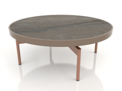 Runder Couchtisch Ø90x36 (Bronze, DEKTON Radium)