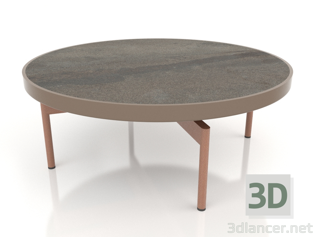 3d модель Стіл журнальний круглий Ø90x36 (Bronze, DEKTON Radium) – превью