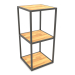 3d model Square console rack (WOOD, 40x40x86, 3 shelves) - preview