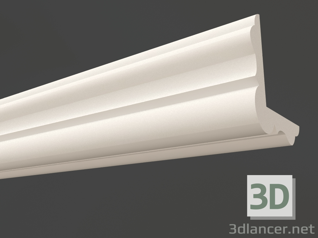 3d model Corner gypsum molding LGU 001 (30x30) - preview