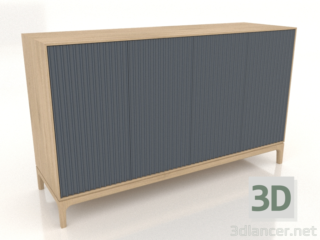 modello 3D Mobile TV FARGO con frontali fresati 1600x500x950 mm (ardesia, rovere chiaro, opzione 2) - anteprima