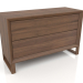 3d model Cómoda, acabado chapado en nogal F (119x45x75 cm) - vista previa