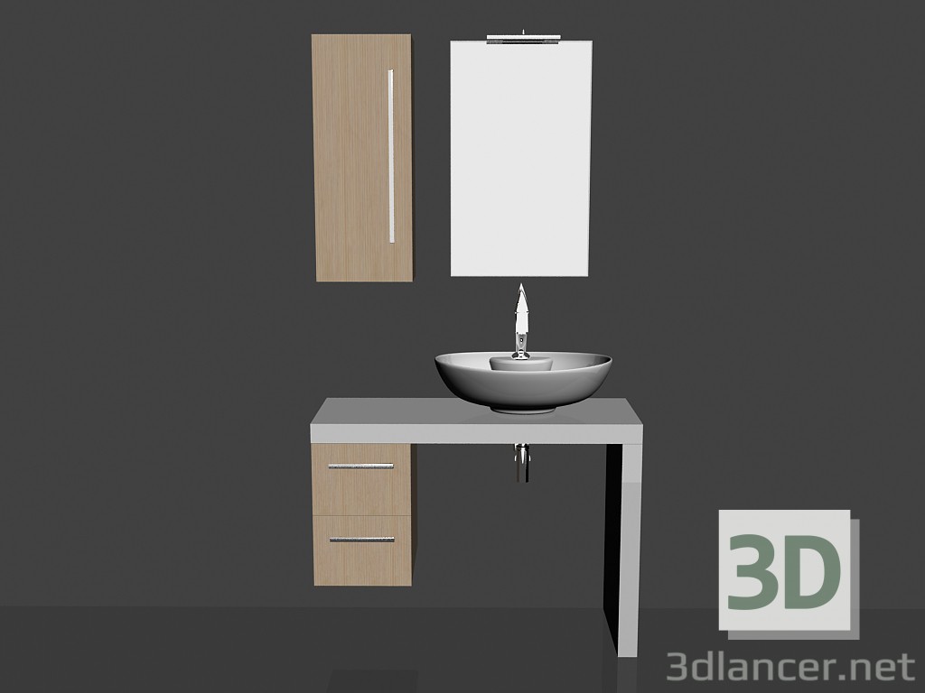 modello 3D Bagno per modulare canzone sistema 10 - anteprima