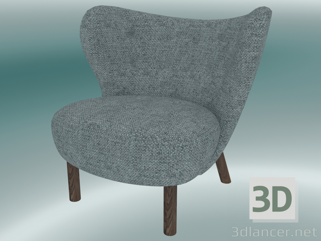 3D Modell Sessel Little Petra (VB1, H 75 cm, 83 x 79 cm, Geölte Walnuss) - Vorschau