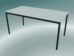 Mesa rectangular Base 160x80 cm (Blanco, Negro)