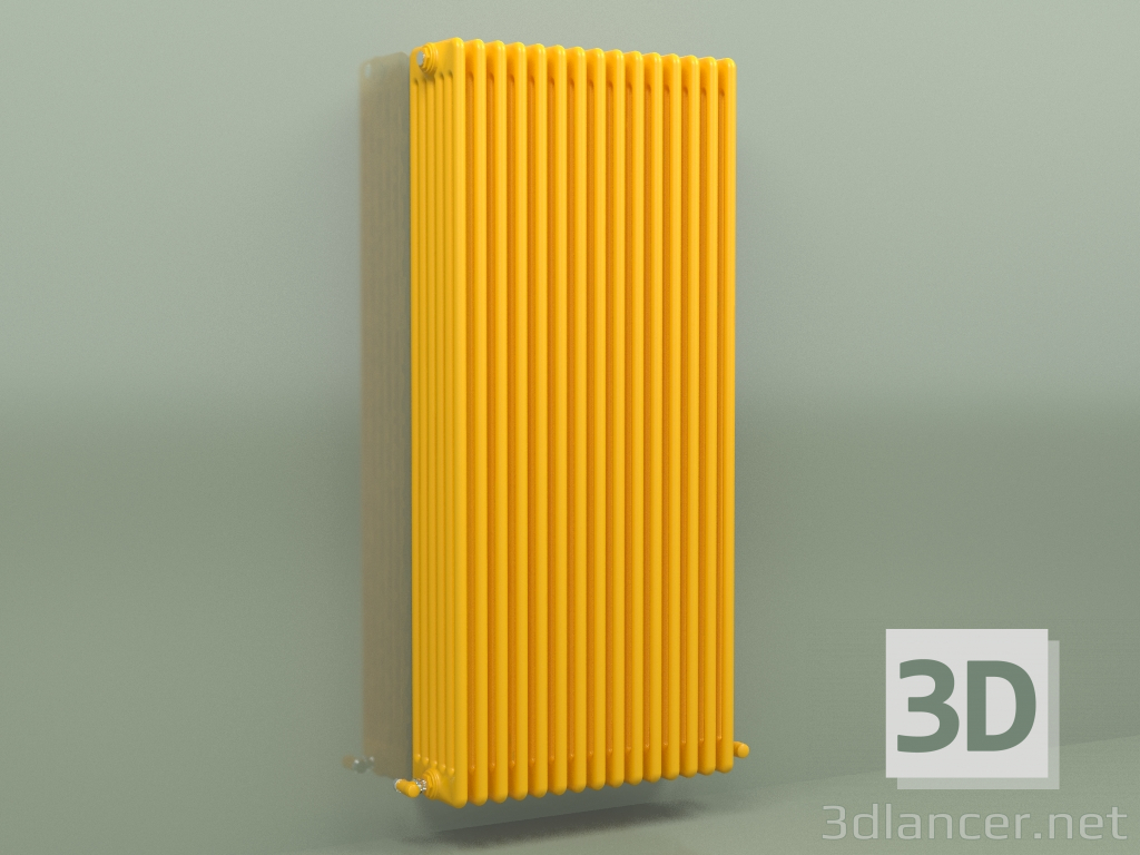 3d model Radiador TESI 6 (H 1500 15EL, Amarillo melón - RAL 1028) - vista previa