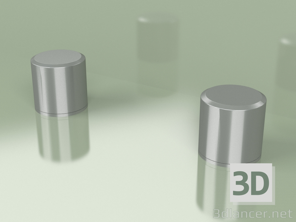 3d model Set of 2 mixing shut-off valves Ø 43 mm (16 52 V, AS) - preview