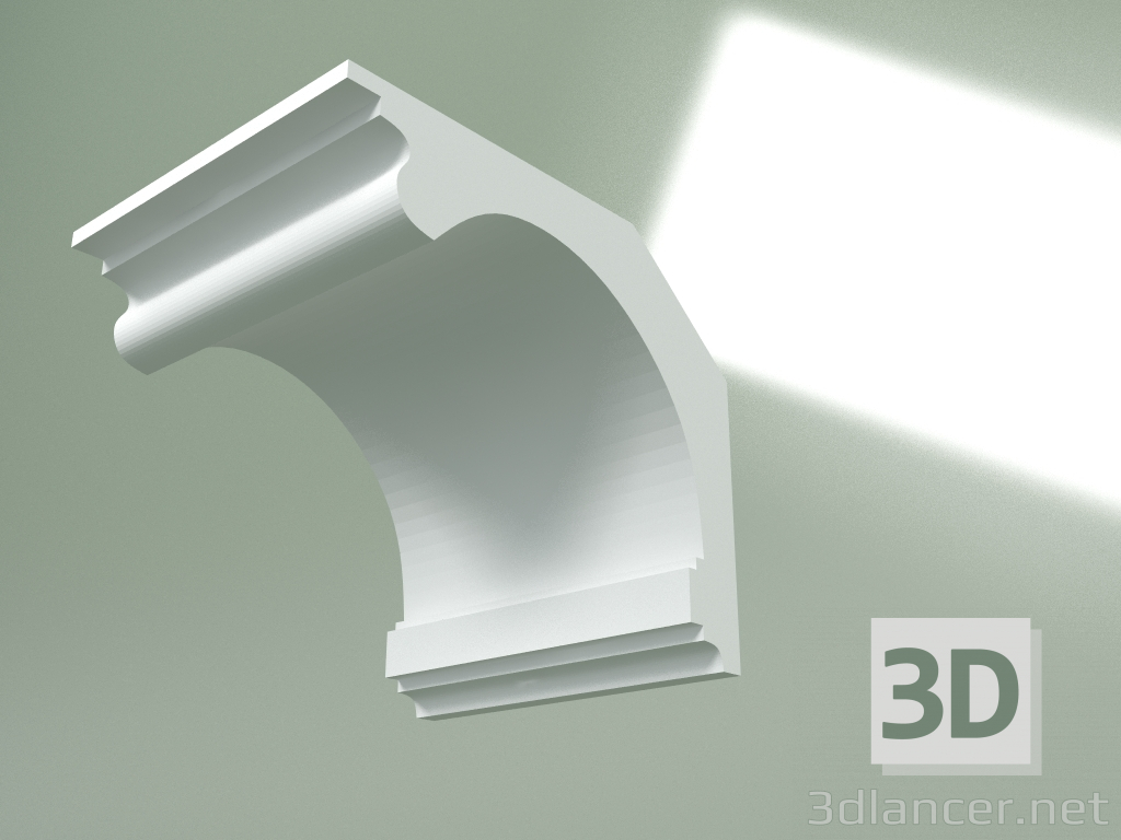 modello 3D Cornicione in gesso (zoccolo a soffitto) KT240 - anteprima