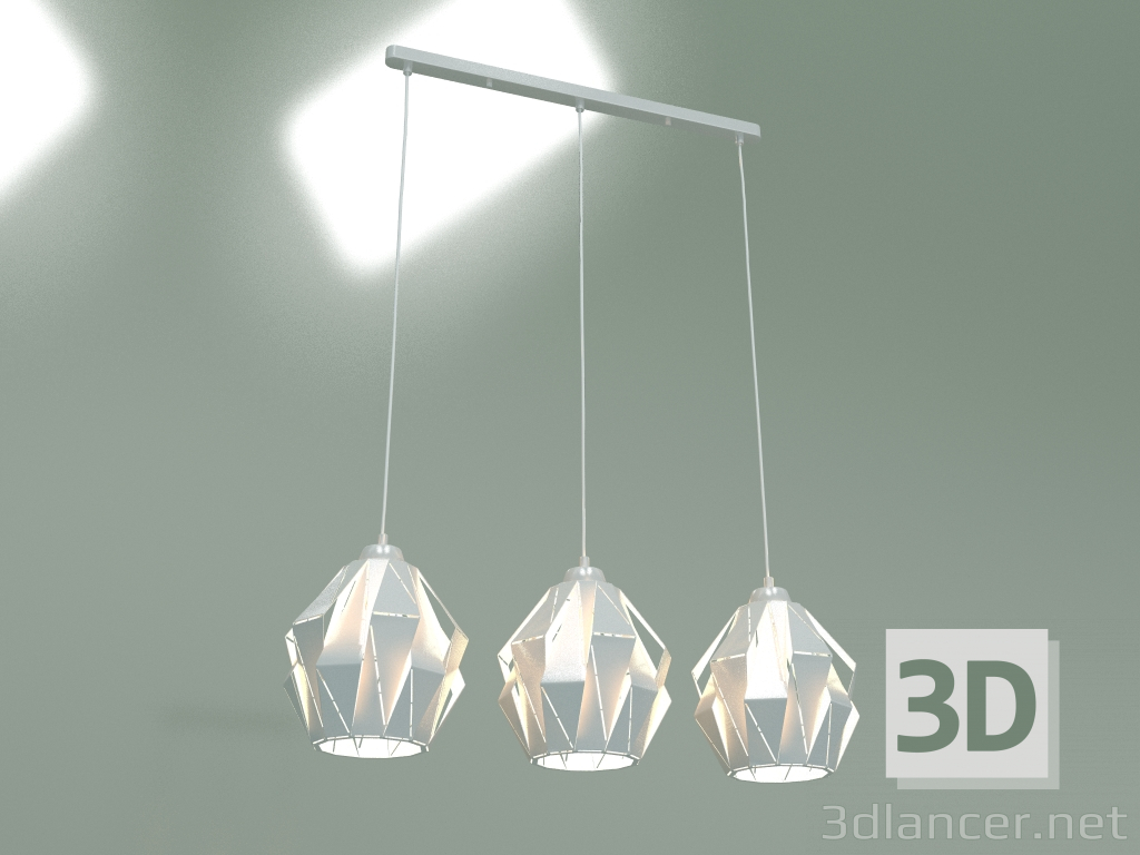 Modelo 3d Luminária suspensa Moiré 50137-3 (branca) - preview