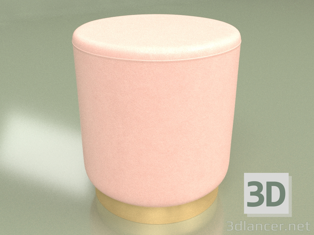 3d model Puff Dior diámetro 40 (rosa) - vista previa