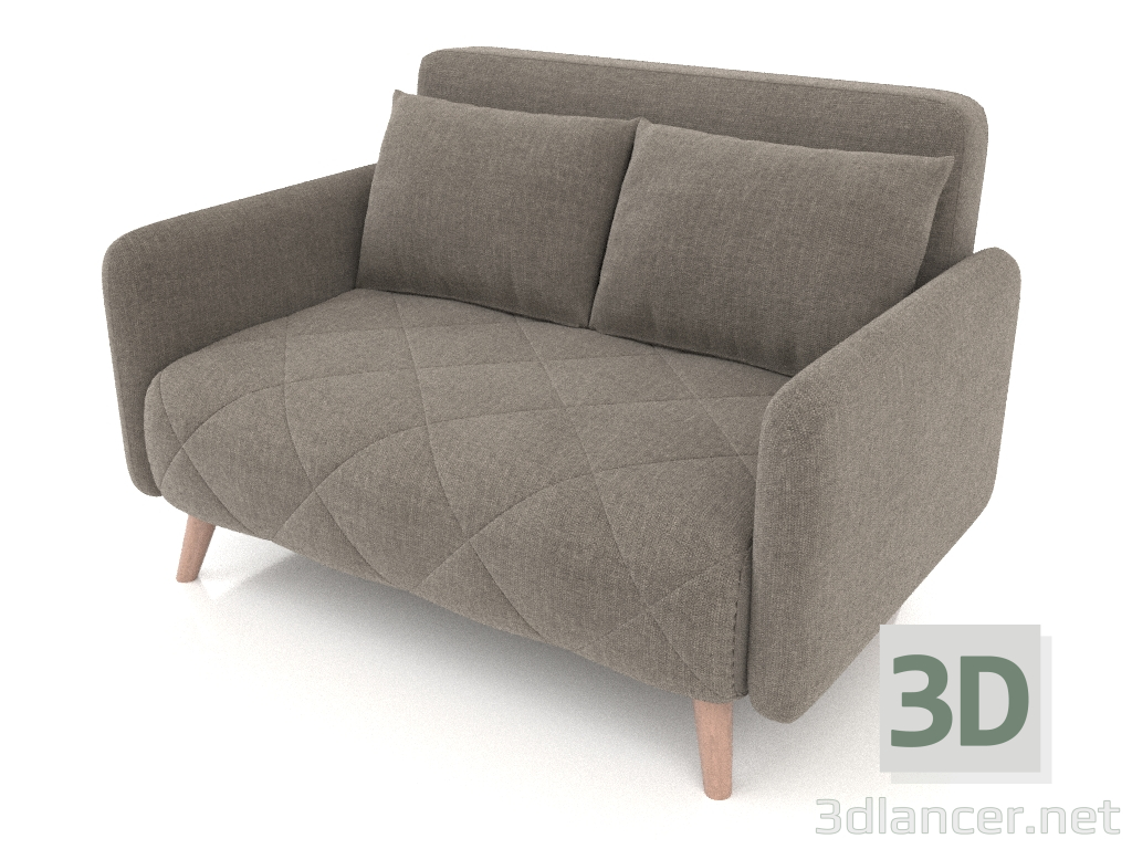 3d model Sofá cama Cardiff (marrón jaspeado) - vista previa