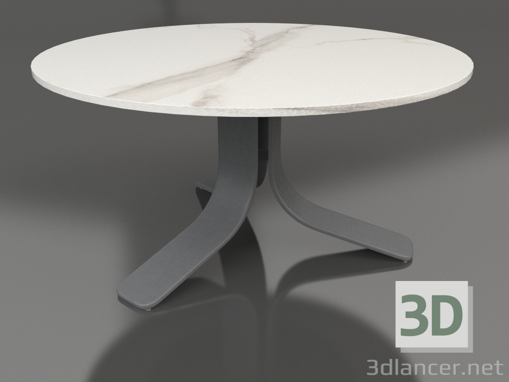 3d model Mesa de centro Ø80 (Antracita, DEKTON Aura) - vista previa